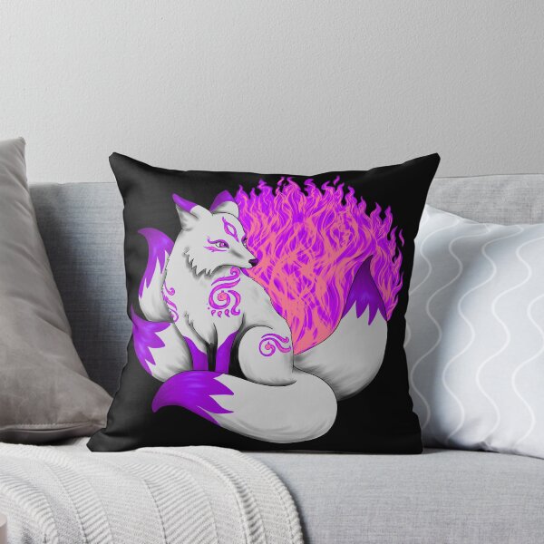 Item preview, Kitsune Fox with Pink and Purple Foxfire designed and sold by Lady-Lilac.