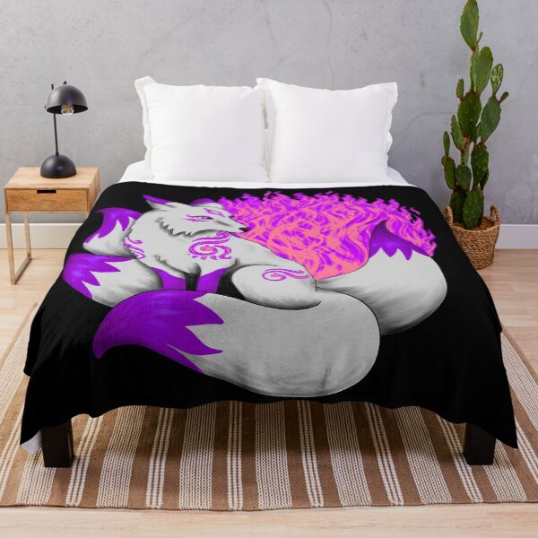 Item preview, Kitsune Fox with Pink and Purple Foxfire designed and sold by Lady-Lilac.