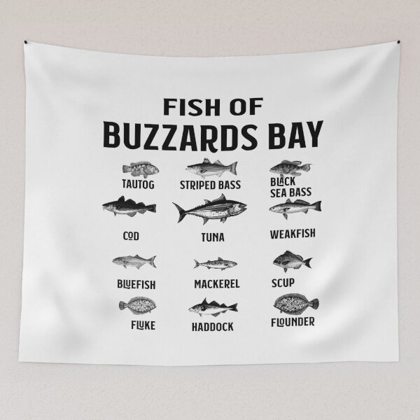 Item preview, Cape Cod Fishing Souvenir Coastal Fish Of Buzzards Bay designed and sold by funnytshirtemp.