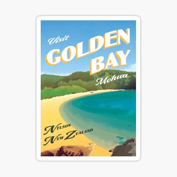Item preview, Golden Bay Poster designed and sold by SpeckledWolf.