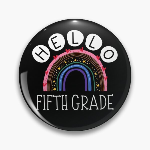 Item preview, Hello Fifth Grade Back to School Cute Boho Rainbow designed and sold by Krysanthe.