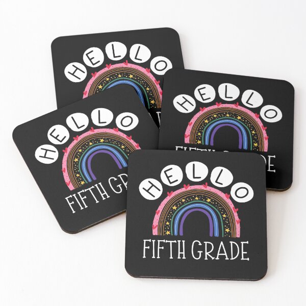 Item preview, Hello Fifth Grade Back to School Cute Boho Rainbow designed and sold by Krysanthe.