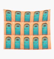 Vintage blue door Wall Tapestry