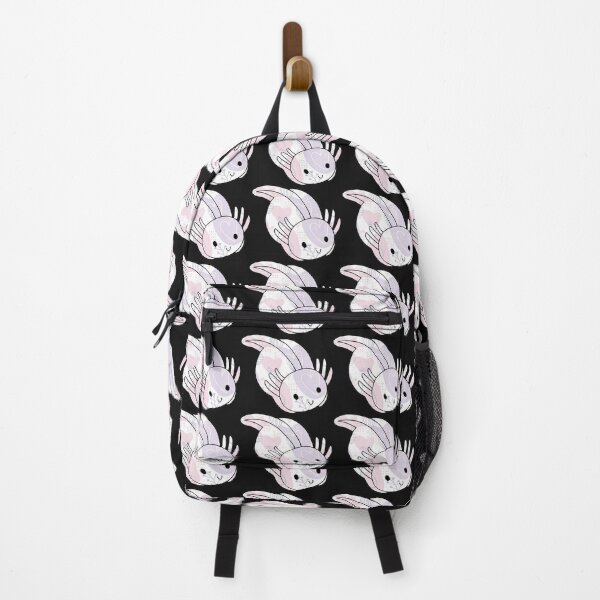 Item preview, Cute Kawaii Baby Chibi Axolotl in Pastel Pink and Purple Pastel Patterns designed and sold by InkMemories.