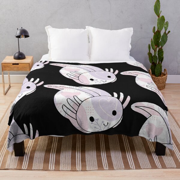 Item preview, Cute Kawaii Baby Chibi Axolotl in Pastel Pink and Purple Pastel Patterns designed and sold by InkMemories.