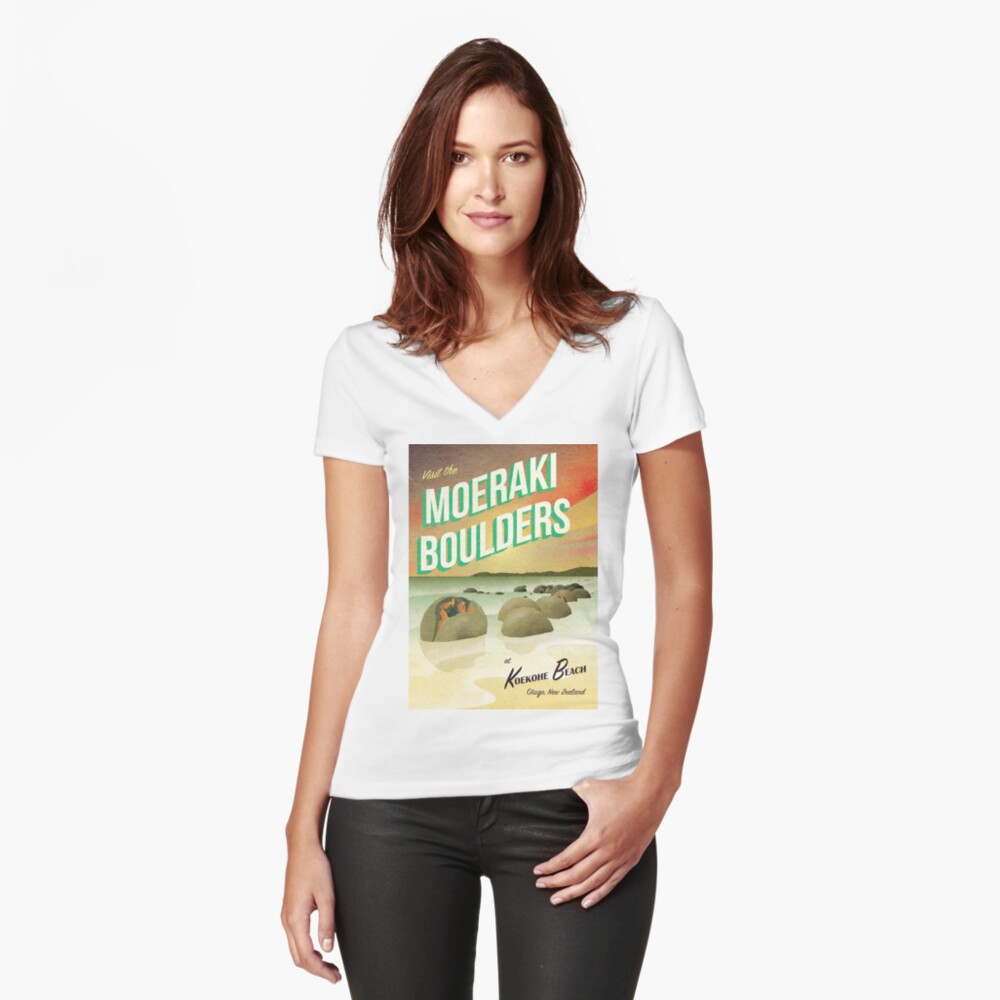 Item preview, Fitted V-Neck T-Shirt designed and sold by SpeckledWolf.
