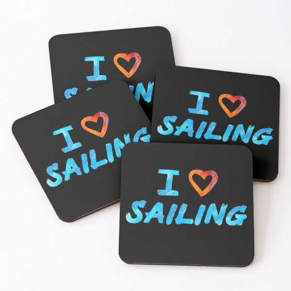 Item preview, Red and Blue I Love Sailing  designed and sold by Mochi-Merch.