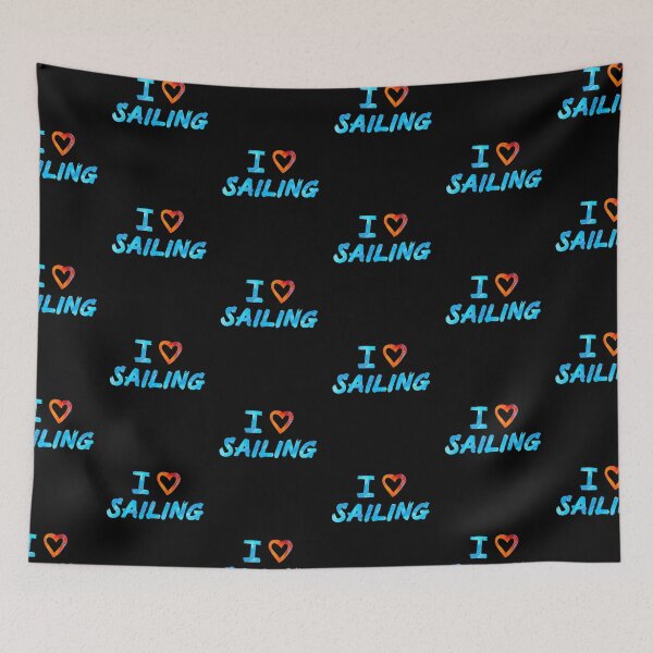 Item preview, Red and Blue I Love Sailing  designed and sold by Mochi-Merch.
