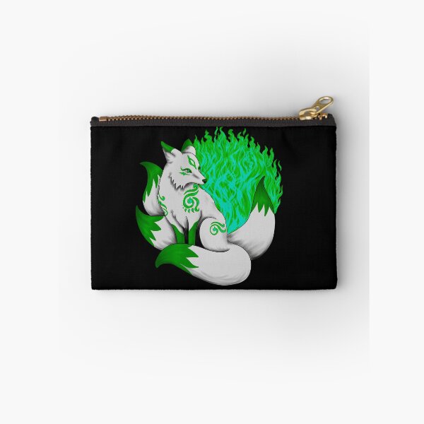 Item preview, Kitsune Fox with Green Foxfire designed and sold by Lady-Lilac.