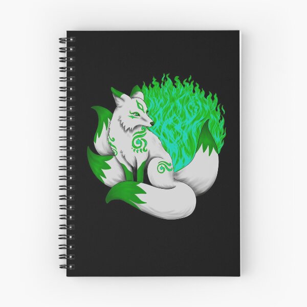 Item preview, Kitsune Fox with Green Foxfire designed and sold by Lady-Lilac.