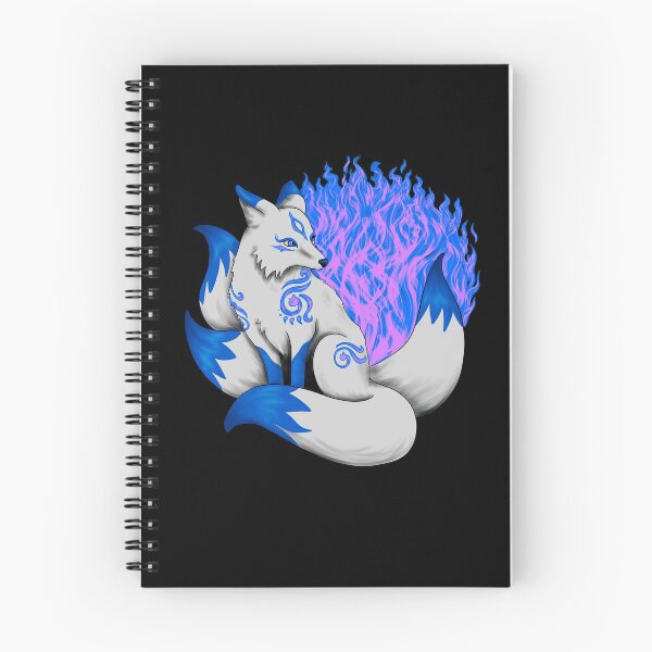 Item preview, Kitsune Fox with Dark Blue Foxfire designed and sold by Lady-Lilac.