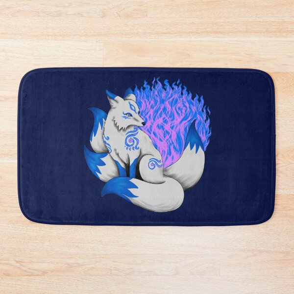 Item preview, Kitsune Fox with Dark Blue Foxfire designed and sold by Lady-Lilac.