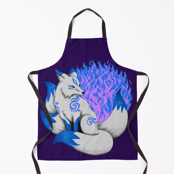 Item preview, Kitsune Fox with Dark Blue Foxfire designed and sold by Lady-Lilac.