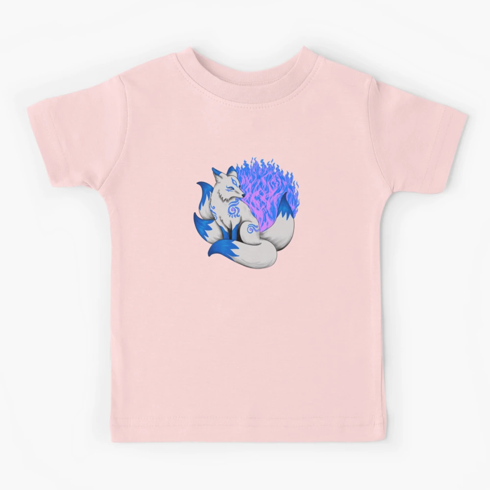 Kitsune Fox with Dark Blue Foxfire