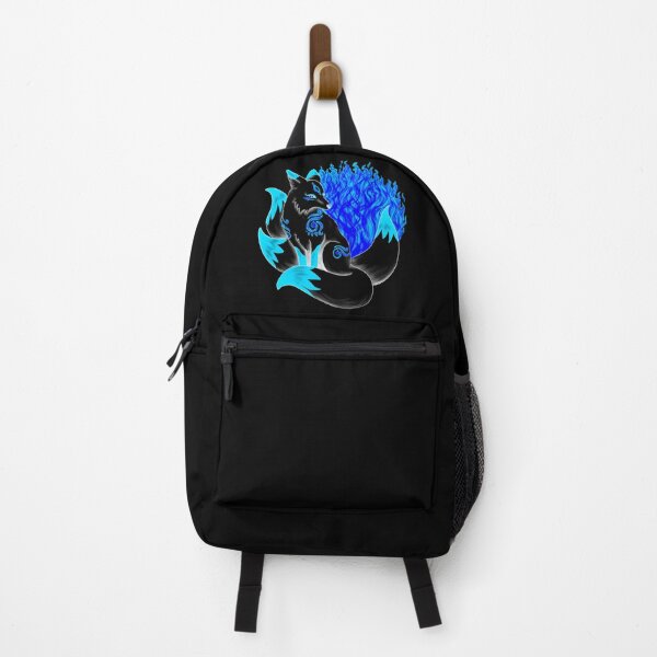 Item preview, Inverted Black Kitsune Fox with Dark Blue Foxfire designed and sold by Lady-Lilac.