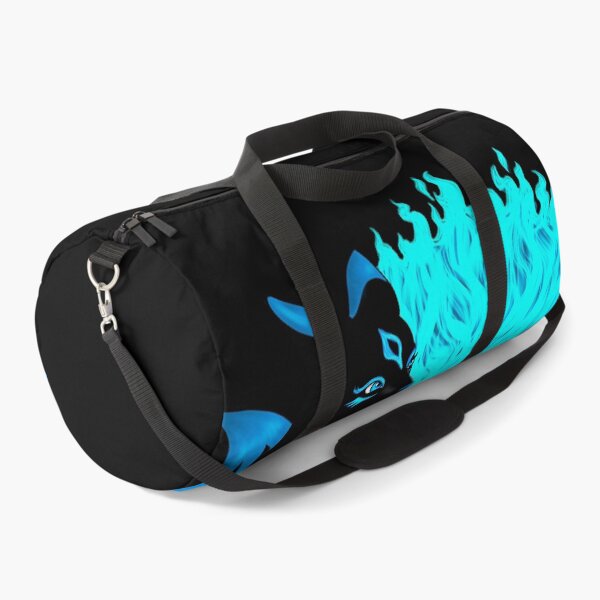 Item preview, Black Kitsune Fox with Aqua Blue Foxfire designed and sold by Lady-Lilac.