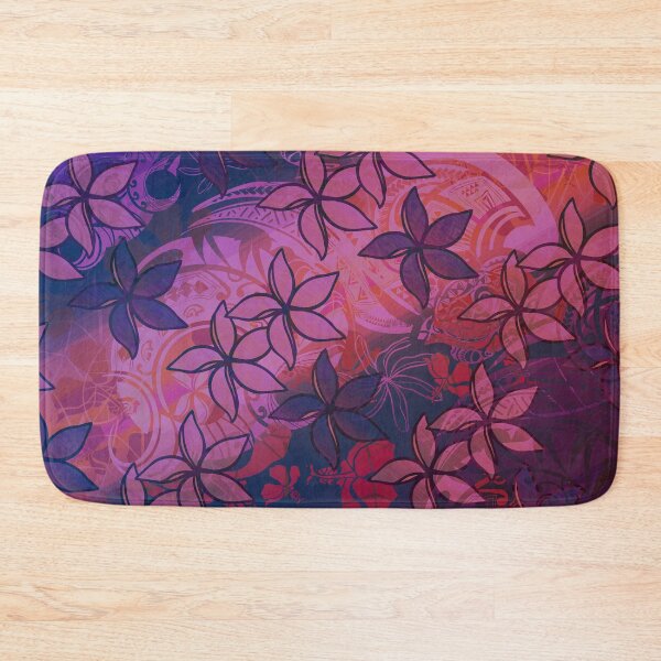 Item preview, Lava Fire Polynesian Tribal Plumeria Print designed and sold by sunnthreads.