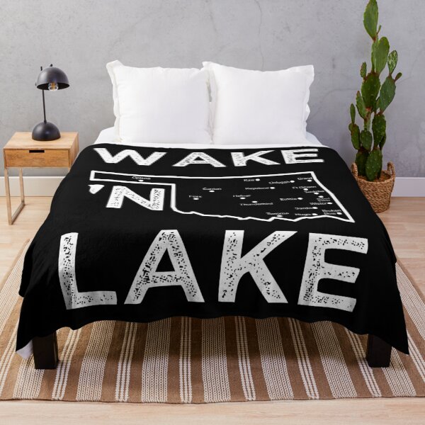 Item preview, Wake N Lake Oklahoma State Lake Summer Camping Outdoors designed and sold by TKsTees.