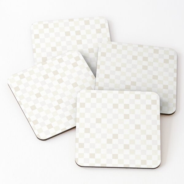 Item preview, Checkerboard Check Pattern in Pale Light Nearly White Beige Tones designed and sold by kierkegaard.