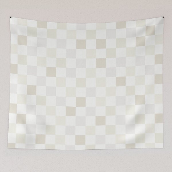 Item preview, Checkerboard Check Pattern in Pale Light Nearly White Beige Tones designed and sold by kierkegaard.