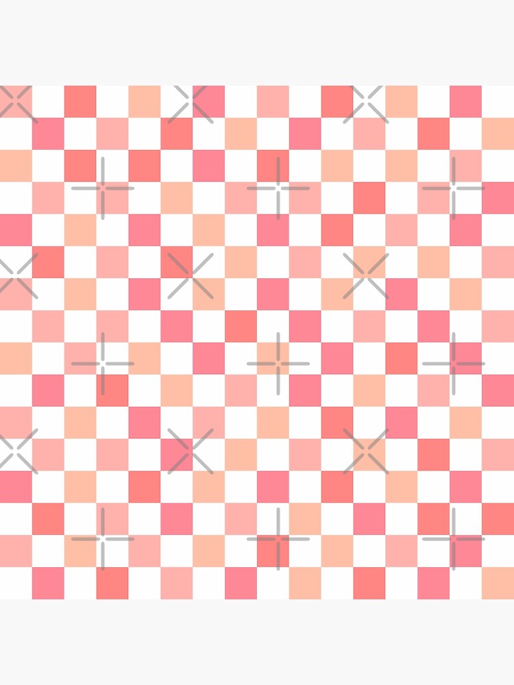 Checkerboard Check Checkered Pattern in Blush Pink and Cream Poster for  Sale by kierkegaard