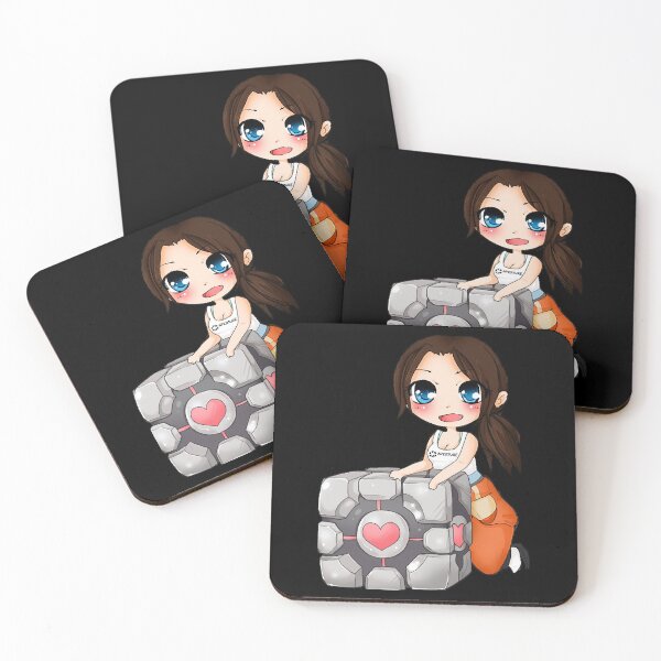 Item preview, Chell and Companion cube  designed and sold by Demetre92.
