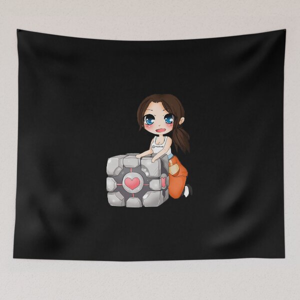 Item preview, Chell and Companion cube  designed and sold by Demetre92.