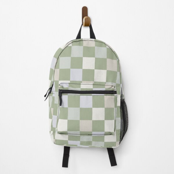 Item preview, Checkerboard Check Pattern in Sage Green, Light Silver Grey, Almond, and Cream designed and sold by kierkegaard.