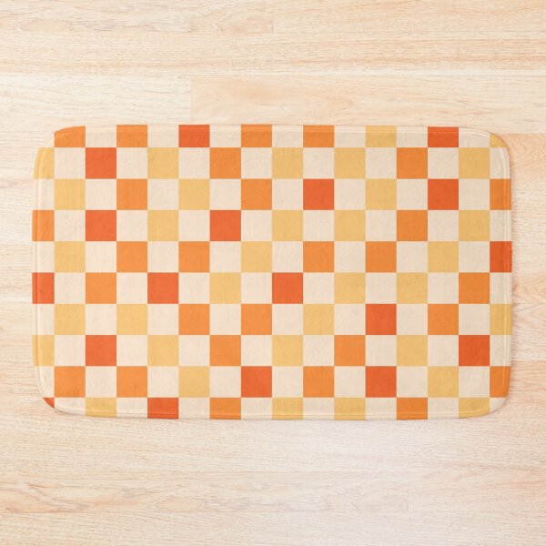 Item preview, Checkerboard Check Pattern in Light Tangerine Orange Tones designed and sold by kierkegaard.