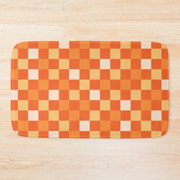 Item preview, Checkerboard Check Pattern in Bright Orange Tangerine Tones designed and sold by kierkegaard.
