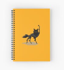 Canis lupus (pixel art) Spiral Notebook