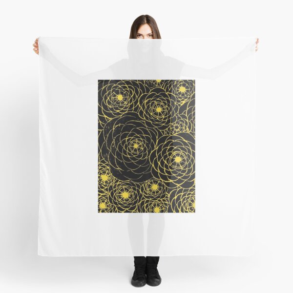 Yellow Spirals Scarf