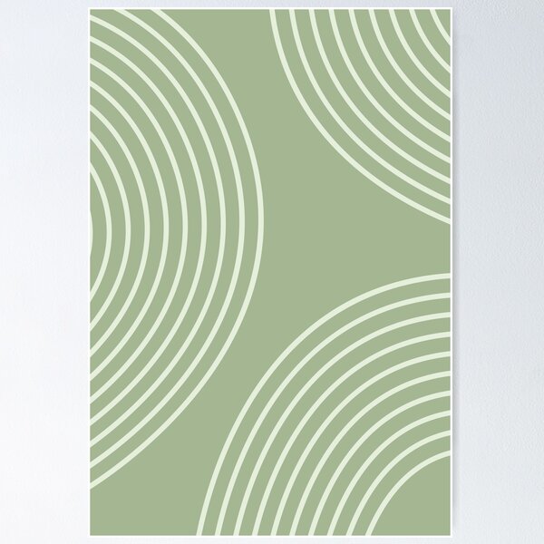Item preview, Sage Green Drawn Line Arch Design designed and sold by Wags2015.