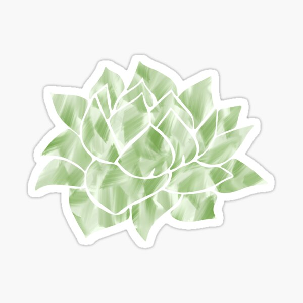 Watercolor Succulent Sticker
