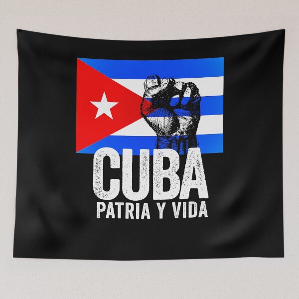 Item preview, Cuba, Patria Y Vida vintage retro flag designed and sold by hasondx.