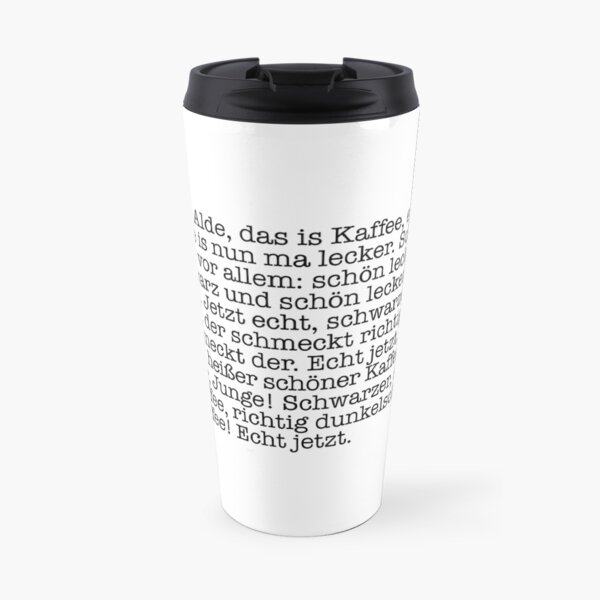 Black coffee, boy! (wide version) Travel Mug