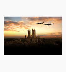 Lancs over Lincoln Photographic Print