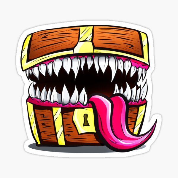 Mimic Chest - Dungeons & Dragons Monster Loot Sticker