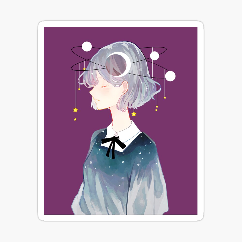 Galaxy Night Hair Girl Moon Galaxy Hair Galaxy Outfit Pastel Cute Aesthetic Anime  Girl