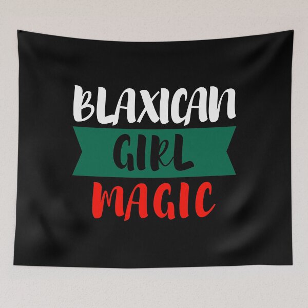 Item preview, Blaxican Girl Magic Half Black Half Mexican print designed and sold by jakehughes2015.
