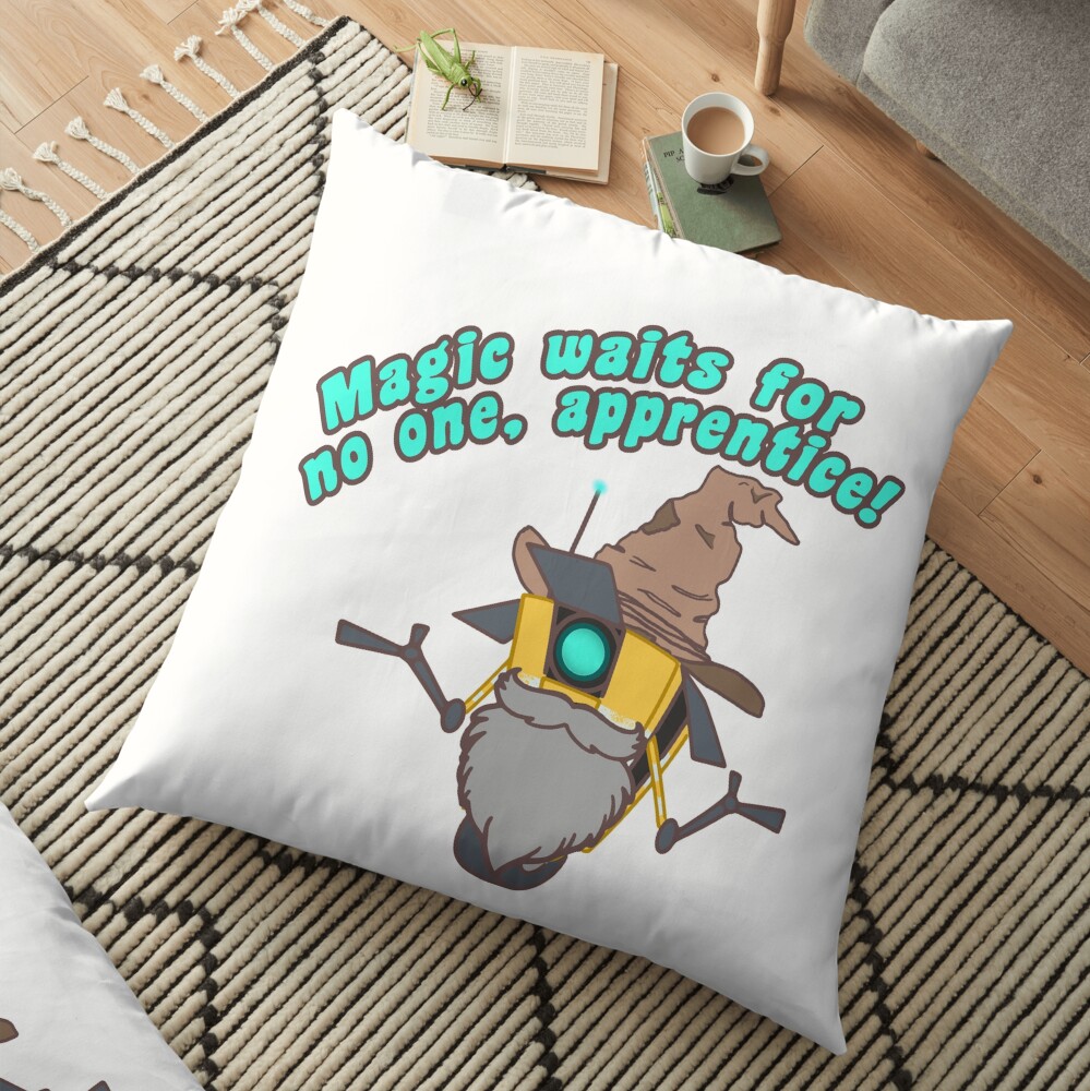 Magic waits for no one, apprenctice Floor Pillow