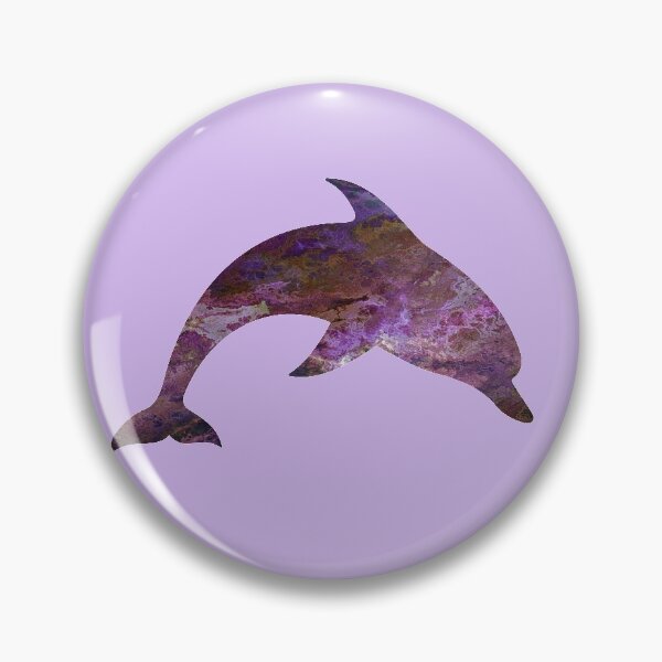 Item preview, Pink Purple and Green Psychedelic Dolphin designed and sold by SeaChangeDesign.