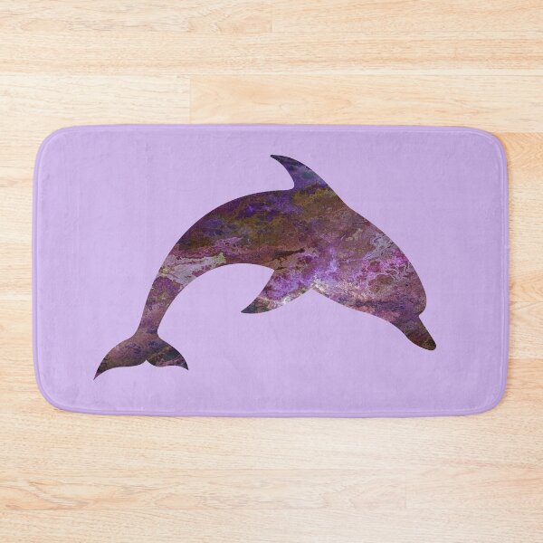 Item preview, Pink Purple and Green Psychedelic Dolphin designed and sold by SeaChangeDesign.