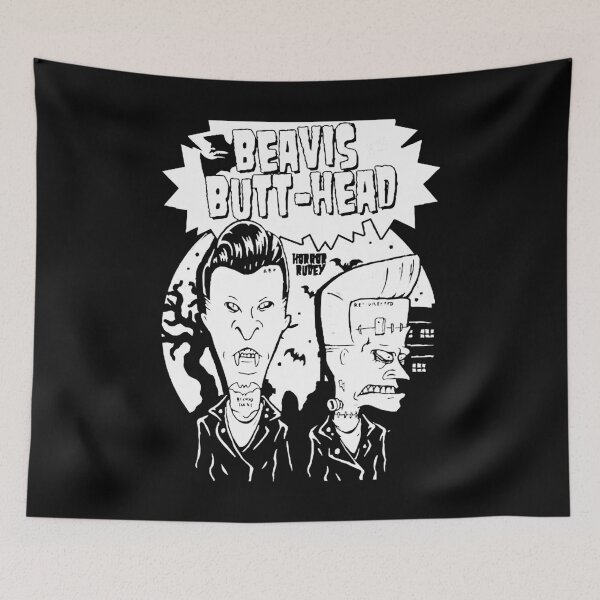 Item preview, beavis butthead horror black and white design designed and sold by RheaumeHenry.