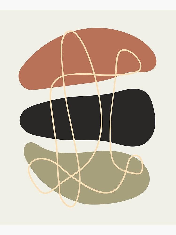 Abstract Shapes Warm Toned Neutral Boho Design - Minimalist