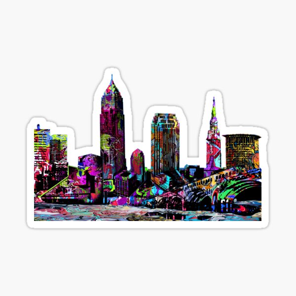 Cleveland in graffiti Sticker