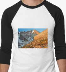 First Light at Longs Peak Men's Baseball ¾ T-Shirt