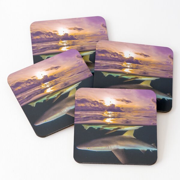 Item preview, Sunset and sharks designed and sold by tank200bar.