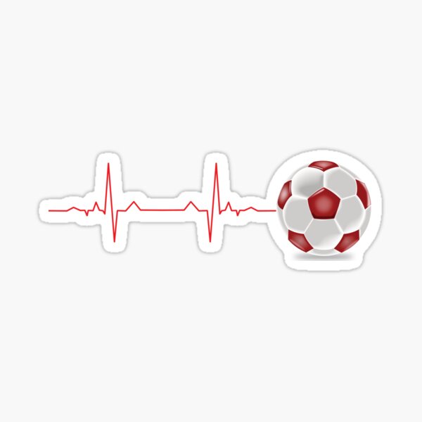 Football At Heart Design Sticker