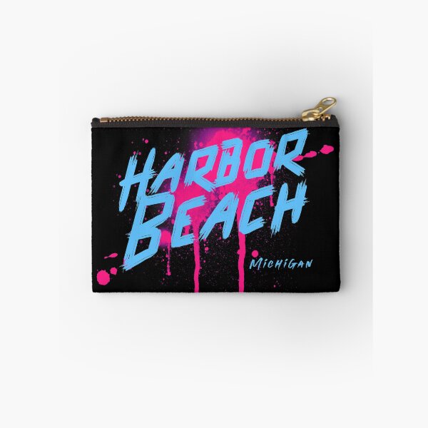 Item preview, Harbor Beach Michigan Graffiti Retro Blue Pink Design designed and sold by Eleven-K.